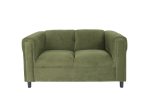 54  Green And Black Microsuede Loveseat Hot on Sale