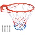 18 Inch Basketball Rim Goal Replacement with All Weather Net and Mounting Hardware-Orange Sale