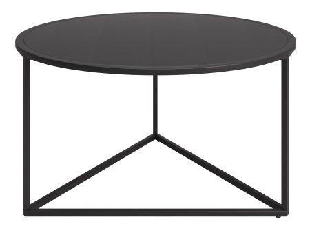 33  Black Steel Round Coffee Table Hot on Sale