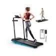 2 in 1 Folding Treadmill with Incline with Remote Control-Red on Sale