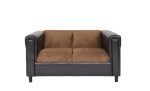 54  Brown And Black Chenille Loveseat Online Hot Sale