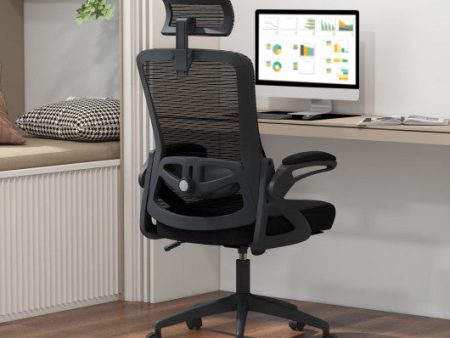 Adjustable Swivel Task Chair Ergonomic Office Chair with Adjustable Lumbar Support-Black Online Hot Sale