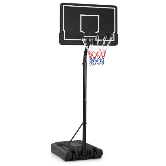 Portable Outdoor Basketball Hoop 6.9-8.5 FT Adjustable with Fillable Base Shatterproof PC Backboard Supply