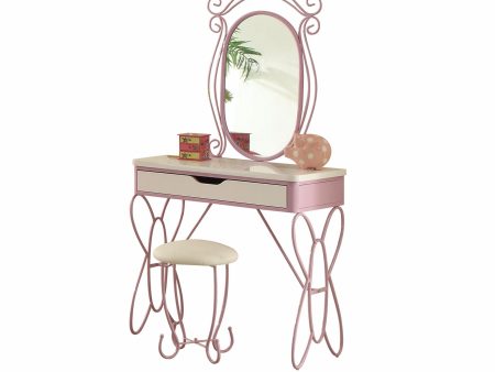 Lilac And White Butterfly Design Desk Vanity Dressing Table Hot on Sale