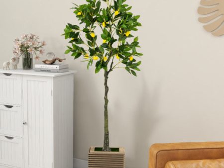 Artificial Lemon Tree 2.6 4 5.2 Feet Tall Fake Lemon Plant wuth Lemon Fruits-5.2 ft Online