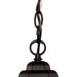 Antique Black Textured Glass Lantern Hanging Light Hot on Sale